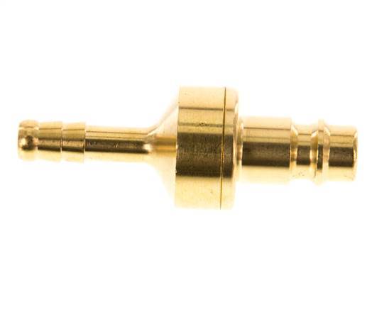 Messing DN 7.2 (Euro) Luftkupplungsstecker 6 mm Schlauchsäule Doppelabsperrung