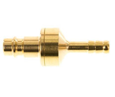 Messing DN 7.2 (Euro) Luftkupplungsstecker 6 mm Schlauchsäule Doppelabsperrung