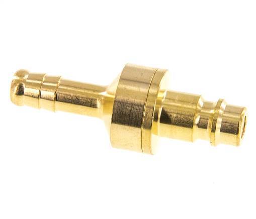 Messing DN 7.2 (Euro) Luftkupplungsstecker 8 mm Schlauchsäule Doppelabsperrung