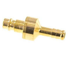 Messing DN 7.2 (Euro) Luftkupplungsstecker 8 mm Schlauchsäule Doppelabsperrung