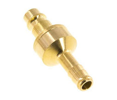 Messing DN 7.2 (Euro) Luftkupplungsstecker 8 mm Schlauchsäule Doppelabsperrung