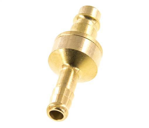 Messing DN 7.2 (Euro) Luftkupplungsstecker 8 mm Schlauchsäule Doppelabsperrung