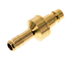 Messing DN 7,2 (Euro) Luftkupplungsstecker 9 mm Schlauchsäule Doppelabsperrung