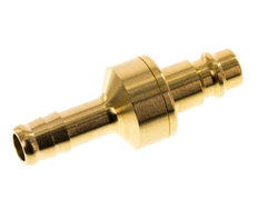 Messing DN 7,2 (Euro) Luftkupplungsstecker 9 mm Schlauchsäule Doppelabsperrung