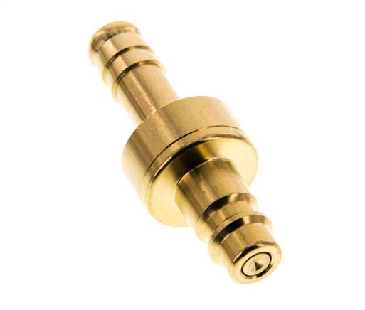 Messing DN 7,2 (Euro) Luftkupplungsstecker 9 mm Schlauchsäule Doppelabsperrung