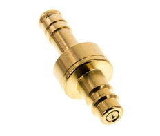 Messing DN 7,2 (Euro) Luftkupplungsstecker 9 mm Schlauchsäule Doppelabsperrung