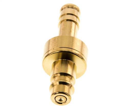 Messing DN 7,2 (Euro) Luftkupplungsstecker 9 mm Schlauchsäule Doppelabsperrung