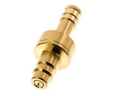 Messing DN 7,2 (Euro) Luftkupplungsstecker 9 mm Schlauchsäule Doppelabsperrung