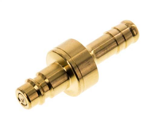 Messing DN 7,2 (Euro) Luftkupplungsstecker 9 mm Schlauchsäule Doppelabsperrung