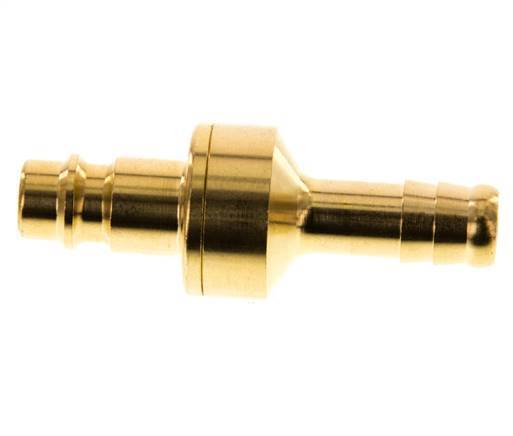 Messing DN 7,2 (Euro) Luftkupplungsstecker 9 mm Schlauchsäule Doppelabsperrung