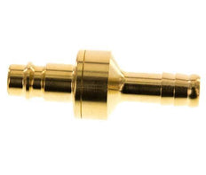 Messing DN 7,2 (Euro) Luftkupplungsstecker 9 mm Schlauchsäule Doppelabsperrung