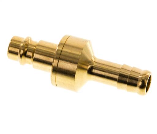 Messing DN 7,2 (Euro) Luftkupplungsstecker 9 mm Schlauchsäule Doppelabsperrung