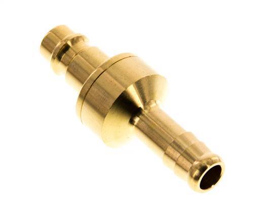 Messing DN 7,2 (Euro) Luftkupplungsstecker 9 mm Schlauchsäule Doppelabsperrung