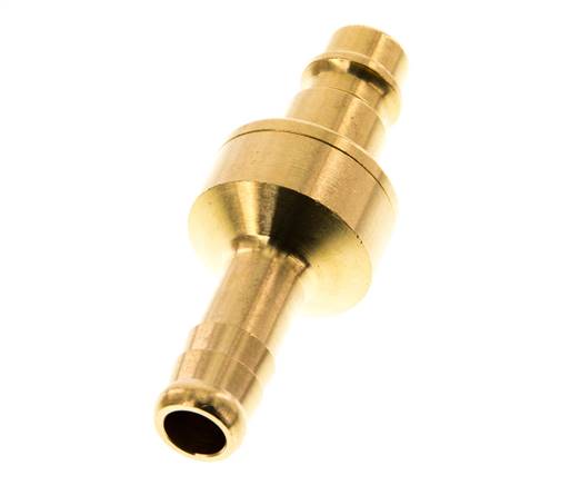 Messing DN 7,2 (Euro) Luftkupplungsstecker 9 mm Schlauchsäule Doppelabsperrung
