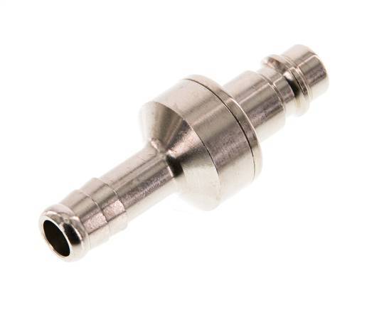 Messing vernickelt DN 7.2 (Euro) Luftkupplungsstecker 10 mm Schlauchsäule Doppelabsperrung