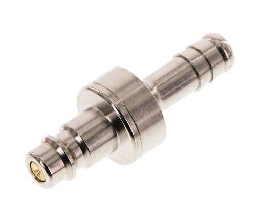 Messing vernickelt DN 7.2 (Euro) Luftkupplungsstecker 10 mm Schlauchsäule Doppelabsperrung