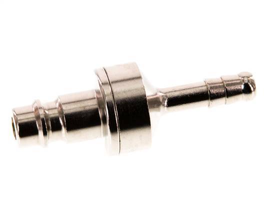 Nickel-plated Brass DN 7.2 (Euro) Air Coupling Plug 6 mm Hose Pillar Double Shut-Off