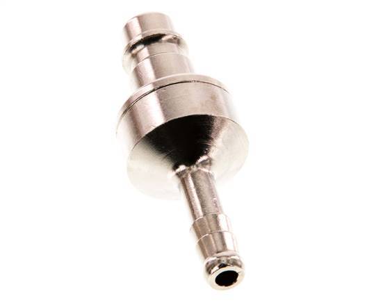 Nickel-plated Brass DN 7.2 (Euro) Air Coupling Plug 6 mm Hose Pillar Double Shut-Off