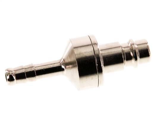 Nickel-plated Brass DN 7.2 (Euro) Air Coupling Plug 6 mm Hose Pillar Double Shut-Off