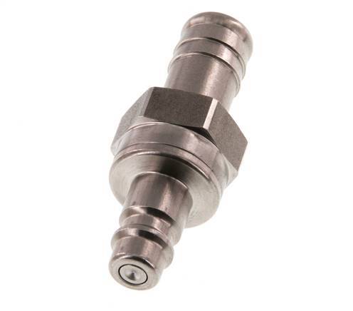 Edelstahl DN 7,2 (Euro) Luftkupplungsstopfen 13 mm Schlauchsäule Doppelabsperrung