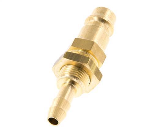 Messing DN 7,2 (Euro) Luftkupplungsstopfen 6 mm Schlauchsäule Bulkhead