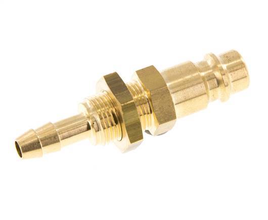 Messing DN 7,2 (Euro) Luftkupplungsstopfen 6 mm Schlauchsäule Bulkhead