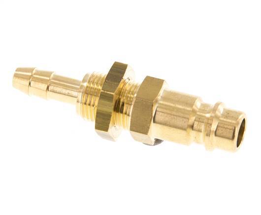 Messing DN 7,2 (Euro) Luftkupplungsstopfen 6 mm Schlauchsäule Bulkhead