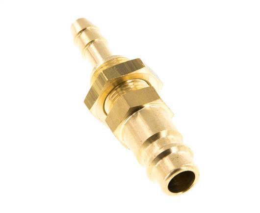 Messing DN 7,2 (Euro) Luftkupplungsstopfen 6 mm Schlauchsäule Bulkhead