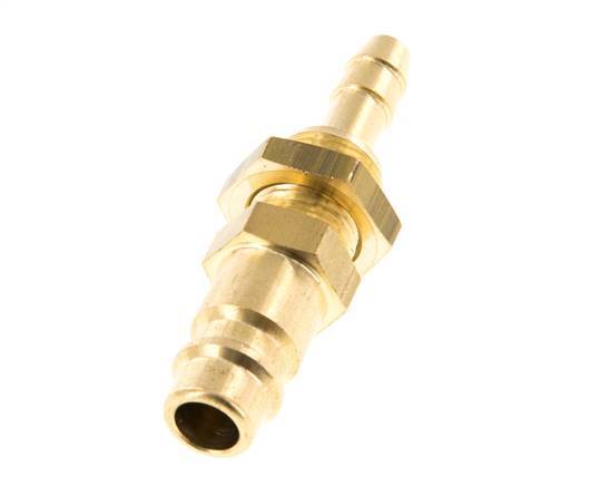 Messing DN 7,2 (Euro) Luftkupplungsstopfen 6 mm Schlauchsäule Bulkhead