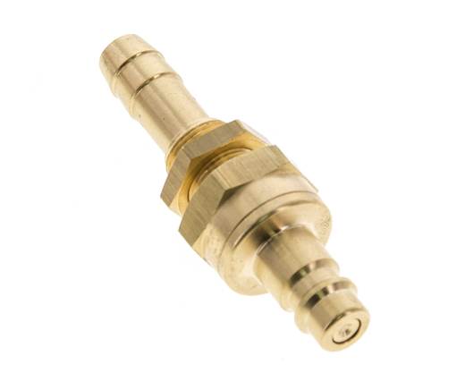 Messing DN 7.2 (Euro) Luftkupplungsstopfen 10 mm Schlauchsäule Bulkhead Double Shut-Off