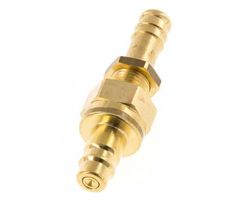 Messing DN 7.2 (Euro) Luftkupplungsstopfen 10 mm Schlauchsäule Bulkhead Double Shut-Off