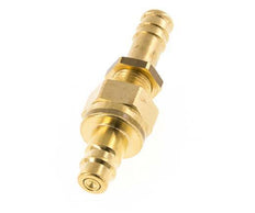 Messing DN 7.2 (Euro) Luftkupplungsstopfen 10 mm Schlauchsäule Bulkhead Double Shut-Off