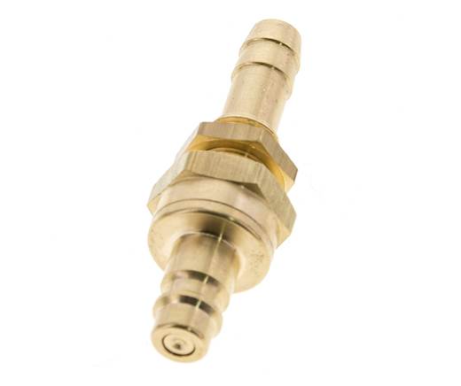 Messing DN 7.2 (Euro) Luftkupplungsstopfen 10 mm Schlauchsäule Bulkhead Double Shut-Off