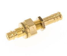 Messing DN 7.2 (Euro) Luftkupplungsstopfen 10 mm Schlauchsäule Bulkhead Double Shut-Off