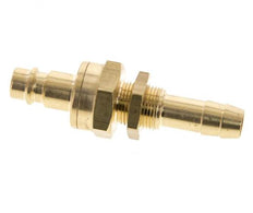 Messing DN 7.2 (Euro) Luftkupplungsstopfen 10 mm Schlauchsäule Bulkhead Double Shut-Off