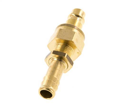 Messing DN 7.2 (Euro) Luftkupplungsstopfen 10 mm Schlauchsäule Bulkhead Double Shut-Off