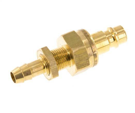 Messing DN 7.2 (Euro) Luftkupplungsstopfen 8 mm Schlauchsäule Bulkhead Double Shut-Off