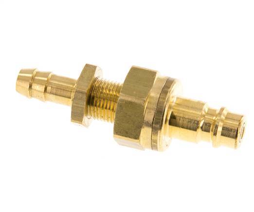 Messing DN 7.2 (Euro) Luftkupplungsstopfen 8 mm Schlauchsäule Bulkhead Double Shut-Off