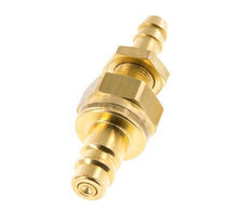 Messing DN 7.2 (Euro) Luftkupplungsstopfen 8 mm Schlauchsäule Bulkhead Double Shut-Off