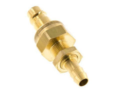 Messing DN 7.2 (Euro) Luftkupplungsstopfen 8 mm Schlauchsäule Bulkhead Double Shut-Off
