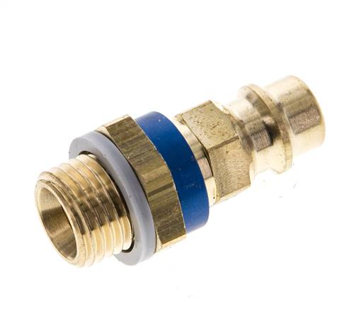 Messing DN 7.2 (Euro) Blau-kodierter Luftkupplungsstecker G 1/4 Zoll Außengewinde