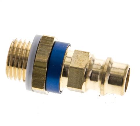 Messing DN 7.2 (Euro) Blau-kodierter Luftkupplungsstecker G 1/4 Zoll Außengewinde