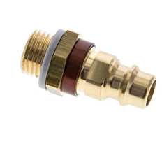 Messing DN 7.2 (Euro) Braun kodierter Luftkupplungsstecker G 1/4 Zoll Außengewinde