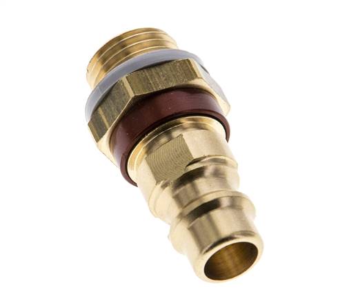 Messing DN 7.2 (Euro) Braun kodierter Luftkupplungsstecker G 1/4 Zoll Außengewinde