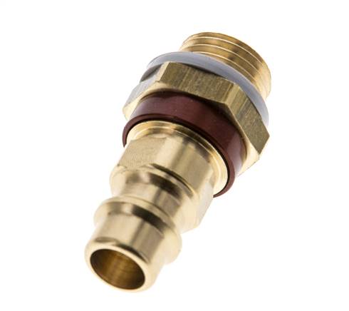 Messing DN 7.2 (Euro) Braun kodierter Luftkupplungsstecker G 1/4 Zoll Außengewinde