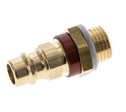 Messing DN 7.2 (Euro) Braun kodierter Luftkupplungsstecker G 1/4 Zoll Außengewinde