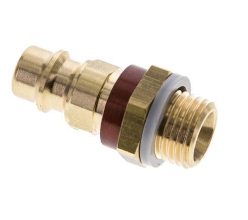 Messing DN 7.2 (Euro) Braun kodierter Luftkupplungsstecker G 1/4 Zoll Außengewinde