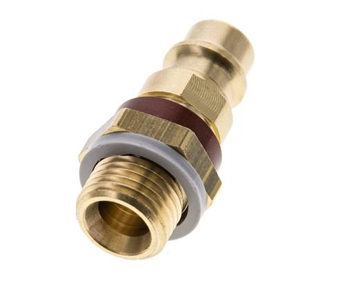 Messing DN 7.2 (Euro) Braun kodierter Luftkupplungsstecker G 1/4 Zoll Außengewinde