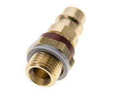 Messing DN 7.2 (Euro) Braun kodierter Luftkupplungsstecker G 1/4 Zoll Außengewinde