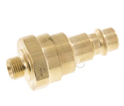 Messing DN 7.2 (Euro) Luftkupplungsstecker G 1/8 Zoll Außengewinde mit Rückschlagventil